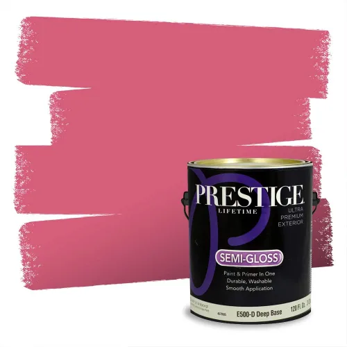 Vista 262 de Prestige Paints Pintura exterior e imprimación en uno, 1 galón, plano, coincidencia comparable de Valspar* Amber Rose*