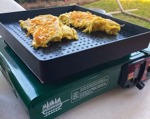 Vista 5 de King Kooker Mr. Outdoors Cookout Modelo # MOC13S Estufa de butano individual con bolsa de transporte, verde, grande