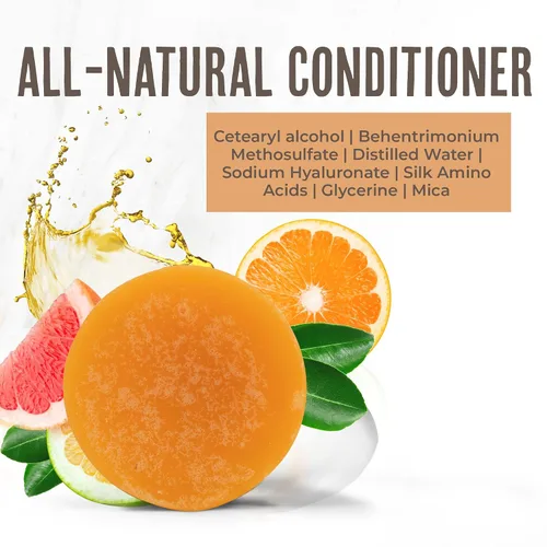 Vista 3 de Barra de acondicionador hialurónico y seco, acondicionador natural para el crecimiento, hidratante para cabello seco, desenredante para todo