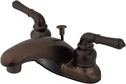 Vista 7 de Kingston KB628 - Grifo de baño central de 4 pulgadas, níquel cepillado cepillado níquel