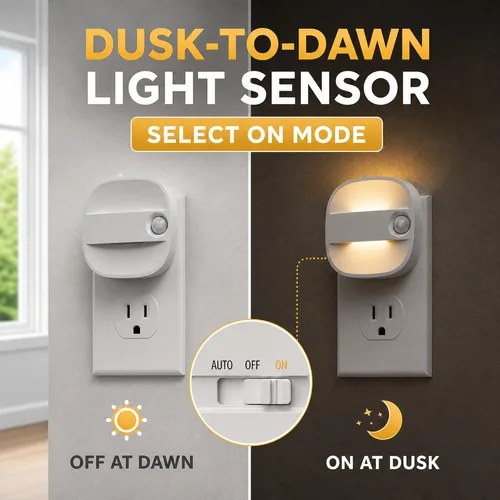 Vista 3 de L LOHAS LED Motion Sensor Night Light, Plug in Night Light, 3CCT 2 Pack