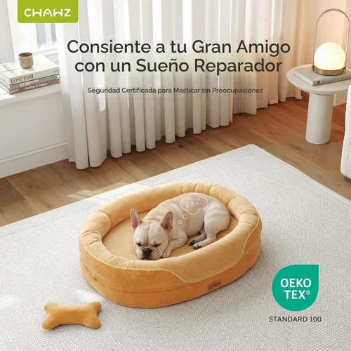 Vista 4 de CWAWZ Cama ortopédica grande para perros, 36 pulgadas, cama para perros de gran tamaño con cojines envolventes completos, camas refrescantes
