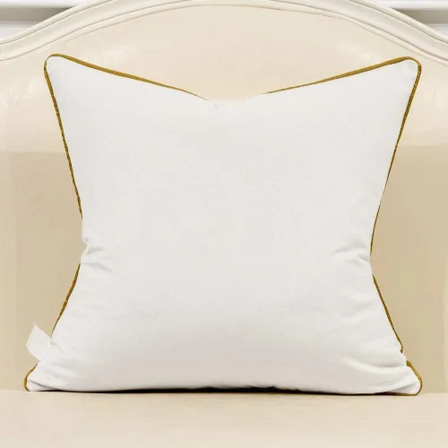 Vista 2 de Avigers Funda de almohada de 18 x 18 pulgadas, oro blanco, terciopelo