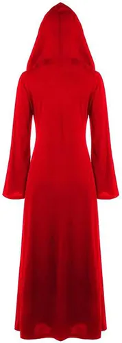 Vista 4 de Disfraces de cosplay de Halloween para mujer, vestidos góticos con capucha, vestidos sexys de manga larga, disfraces renacentistas de Midevil
