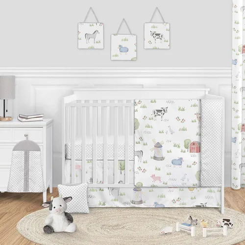Vista 9 de Sweet Jojo Designs Juego de ropa de cama para cuna de bebé de 11 piezas (parche deportivo de béisbol) para niños, bebés/guardería, incluye manta