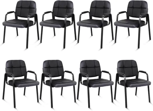 Vista 34 de CLATINA Silla de recepción de invitados, sillas de sala de conferencias, sillas de sala de espera con brazos acolchados, silla de escritorio sin