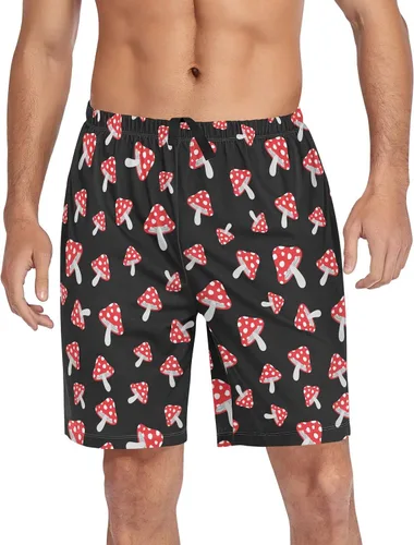 Vista 31 de Ollabaky Pantalones cortos de pijama para hombre Pjs partes inferiores pantalones cortos para dormir ropa de descanso pantalones de pijama