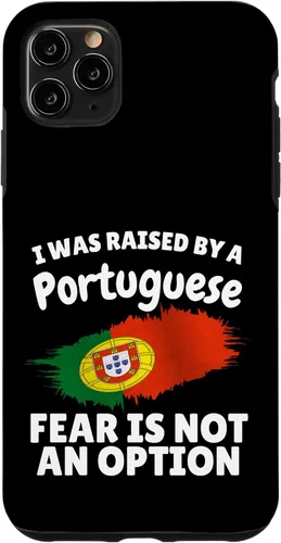 Vista 13 de I was Raised by a Portuguese Portugal Flag Gift Son Daughter Case for iPhone 16