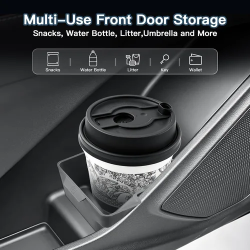Vista 7 de Ruiya Bote de basura para puerta compatible con Ford Explorer 2020-2026, todos los bordes, bolsillo para puerta lateral del conductor y pasajero