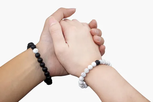 Vista 6 de COAI Pulseras a juego de piedra de ónix de larga distancia