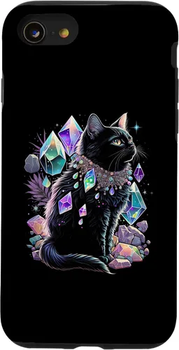 Vista 13 de Funda con diseño de ilustración para iPhone 15 con diseño de gato esotérico