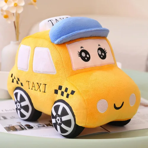 Vista 12 de XIYUAN Cojín de peluche rojo de autobús escolar con diseño de caricaturas, cojín de felpa para regalo de cumpleaños de niños (11 x 7 x 6 pulgadas)