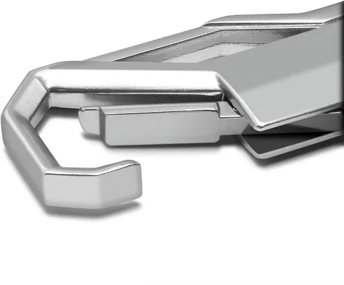 Vista 4 de iPick Image Llavero de metal con gancho a presión estilo mosquetón plateado para Dodge Dart con licencia