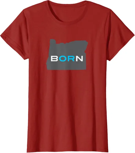 Vista 50 de Nacido en Oregon Camisa – Estado Mapa Born Idea de regalo, Negro