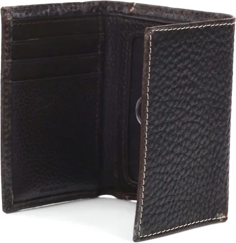 Vista 4 de ARIAT Billetera Rowdy marrón con logotipo de escudo triple