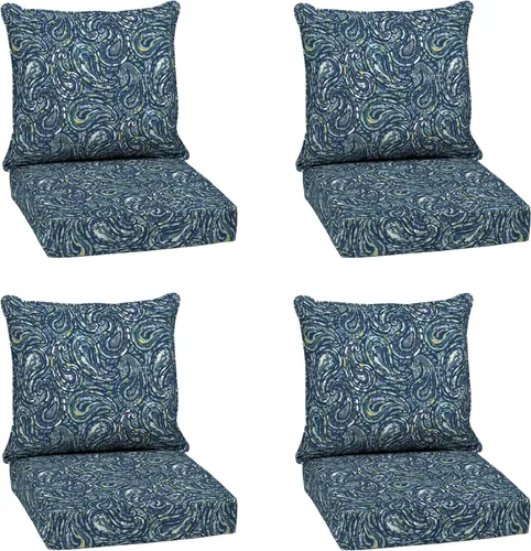 Vista 47 de Arden Selections Juego de asiento profundo para exteriores, 24 x 24, a prueba de lluvia, resistente a la decoloración, asiento profundo y cojín
