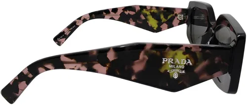 Vista 3 de Prada PR 15YSF 1AB5S0 - Lentes de sol irregulares de plástico negro lente gris
