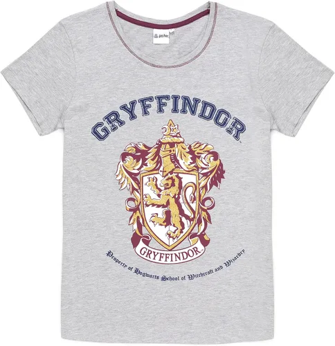 Vista 7 de Harry Potter Pijama para mujer Gryffindor House Crest - Conjunto de pijama para mujer, gris
