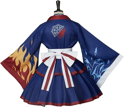 Vista 5 de WOSHOW Anime Hero Cosplay Costume Women Battle Lolita Kimono Dress Halloween Suit