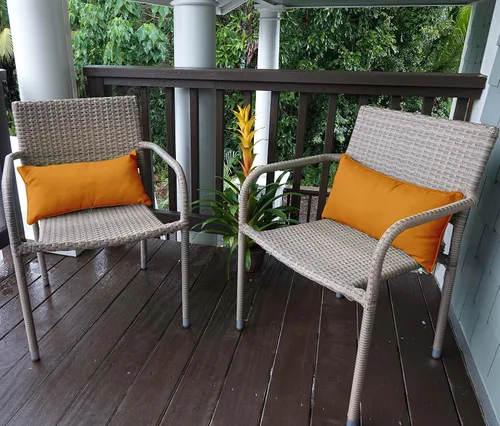 Vista 41 de Funda de almohada lumbar de tela de poliéster para interiores y exteriores, impermeable, rectangular, para todo tipo de clima, para muebles