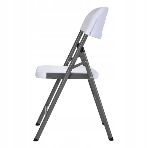 Vista 3 de Marbueno Silla Plegable Resina Blanco 44x53x83 cm Catering, Playa y Camping 10531