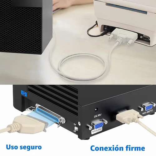 Vista 5 de XMSJSIY DB25 al cable paralelo DB25 25Pin 25C*30AWG de la impresora de CN36