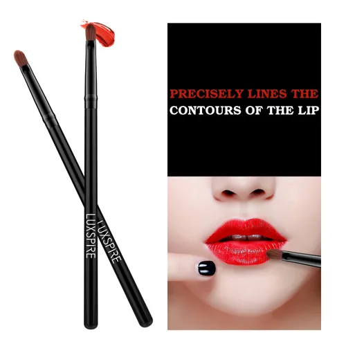 Vista 4 de Luxspire Pinceles corrector de labios 2 piezas, pinceles de brillo de lápiz labial, aplicadores de sombra de ojos, delineador de labios, brochas