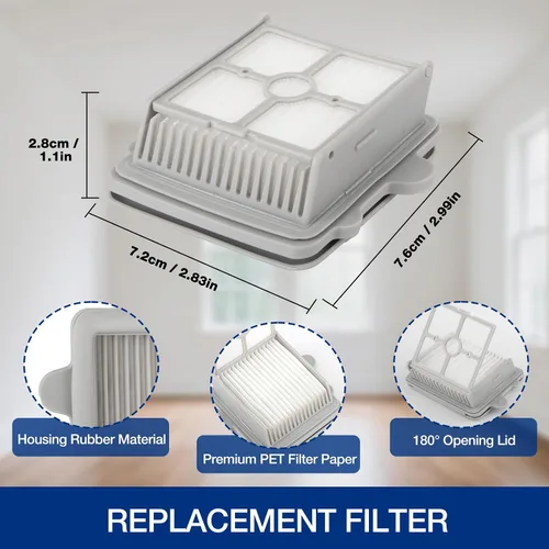 Vista 4 de Rodillos de cepillo F25 y filtro HEPA para aspiradora inalámbrica en seco y húmedo Roborock F25/F25 ACE/F25 ALT/F25 LT/F25 RT/F25 GT, 3 rodillos