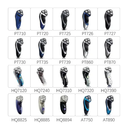 Vista 4 de Cabezales de repuesto HQ8 compatibles con Philips PT724/PT735 y más, cuchillas HQ8 aptas para afeitadoras PT720/721/722/723/725/726/728/729/730