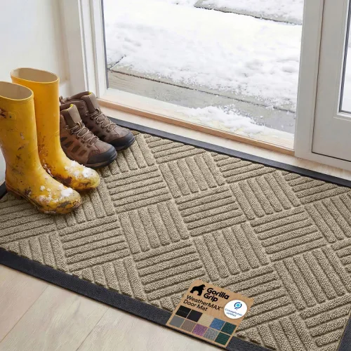 Vista 83 de Gorilla Grip - Tapete WeatherMax todo terreno 100% impermeable, caucho natural, resistente a manchas y decoloración, interior y exterior, fácil
