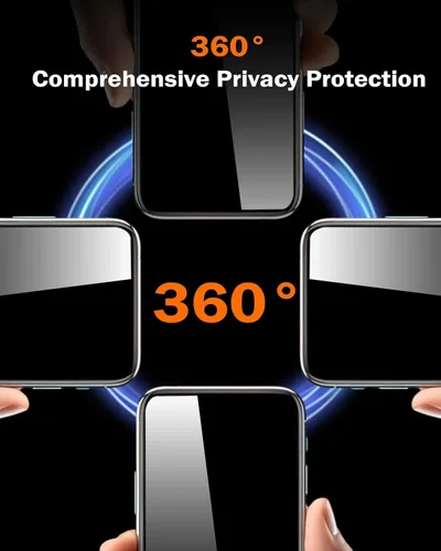 Vista 3 de chubbycable ChubbyShield Ultra - Protector de pantalla de privacidad para iPhone 15 360, 2 unidades, protector de pantalla antiespía con caja