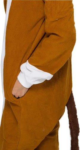 Vista 6 de Pijama unisex de animales para adultos, disfraz suave de una pieza para Halloween