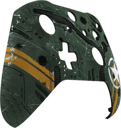 Vista 8 de eXtremeRate Army Mecha - Carcasa frontal estampada para Xbox One SX, kit de repuesto de cubierta frontal suave al tacto para Xbox One SX
