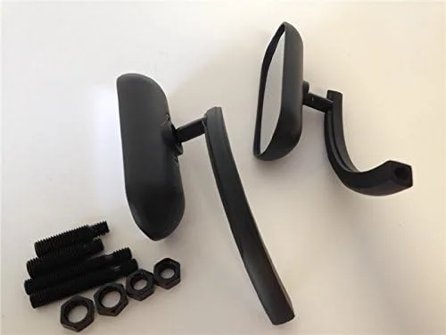 Vista 2 de Negro Custom Mini Oval ESPEJOS Fit para Suzuki Savage Intruder Volusia Boulevard