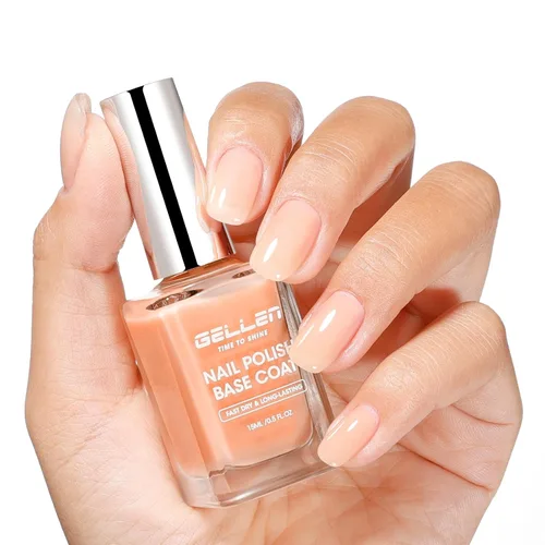 Vista 13 de GELLEN Esmalte de uñas transparente para capa final, esmalte de uñas brillante y regular, fórmula de calcio fortalece las uñas, secado rápido al