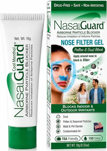 Vista 8 de Gel nasal para alivio de alergias y bloqueador de alérgenos, sin medicamentos, para personas alérgicas al polen, para viajes en avión