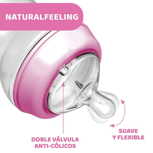 Vista 3 de Chicco Natural Feeling 6 Meses + Biberón 11.2 fl oz