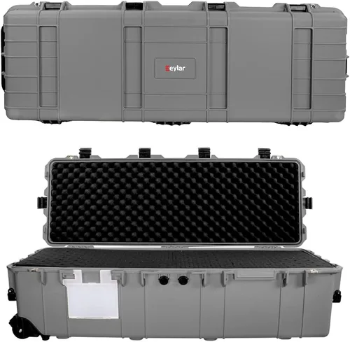 Vista 10 de Eylar XXL - Engranaje de rodillos de transporte pesado de 44 pulgadas de profundidad, cámara, herramientas, equipo rígido impermeable con espuma