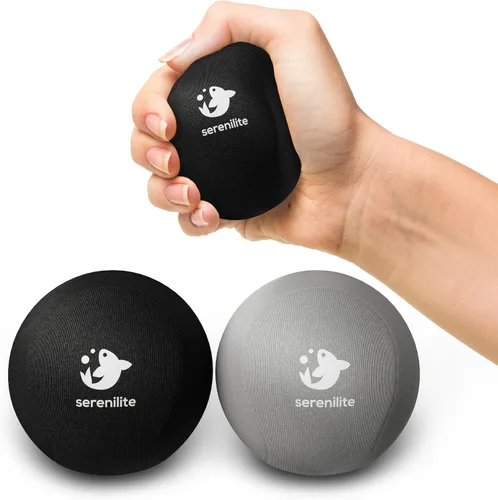 Vista 4 de Serenilite Bolas de estrés para adultos, pelota de apretar para terapia de manos, pelota antiestrés, ejercitadores de mano para terapia