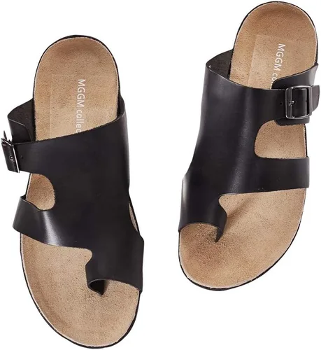 Vista 5 de MGGMOKAY Sandalias de cuero de vaca para hombre
