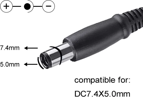 Vista 5 de AC Doctor INC 19.5V 4.62A 90W Adaptador de CA Cargador Cable de alimentación para computadora portátil Dell PA-10 PA10 0.291x0.197 in