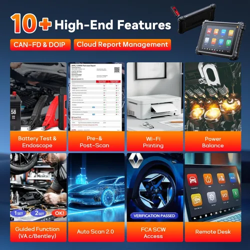 Vista 8 de Autel MaxiSys MS906 Pro-TS OBD2 Escáner de diagnóstico con función TPMS completa 2026 Top Bidirectional Scan Tool, Up of MP900TS MS906PRO MS906