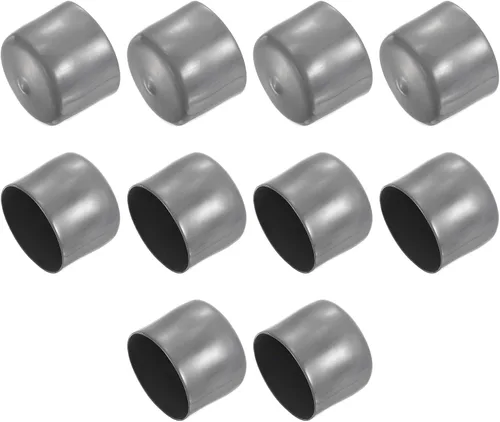 Vista 12 de uxcell 10 tapas de goma para extremos de 0.591 in de identificación, tapa de extremo redondo, protectores de rosca de tornillo, color negro