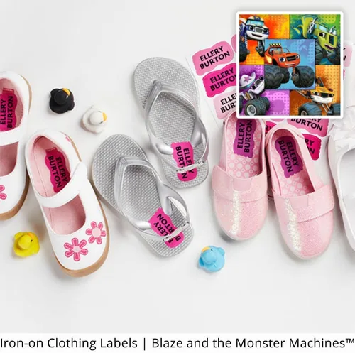 Vista 3 de Blaze and The Monster Machines - El paquete de ropa personalizado incluye etiquetas adhesivas, planchas y bolsas para niños, impermeables y aptas