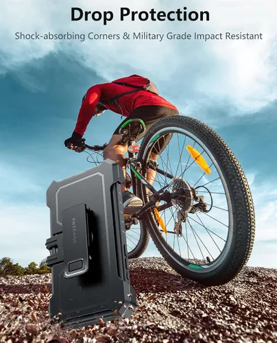 Vista 6 de FNTCASE Funda para iPhone 15-Pro-Max de 6.7 pulgadas, protector de pantalla integrado, soporte y clip para cinturón, resistente protección a prueba