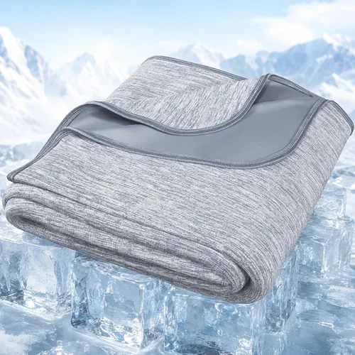 Vista 12 de Degrees of Comfort - Manta de enfriamiento tamaño Queen, mantas de verano para personas que duermen con calor, Q-Max>0.4 Fibra fresca, ropa de cama
