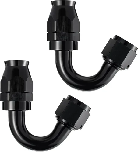Vista 19 de EVIL ENERGY 3AN PTFE manguera extremo montaje 90 grados negro para manguera de PTFE solamente 2PCS