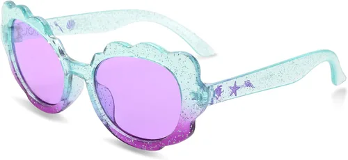 Vista 4 de Pan Oceanic - Gafas de sol de princesa Disney para niñas con estuche a juego para niños
