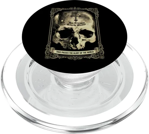 Vista 7 de Skull Sic Transit Gloria Mundi Latin Transience Christian PopSockets Adhesive PopGrip