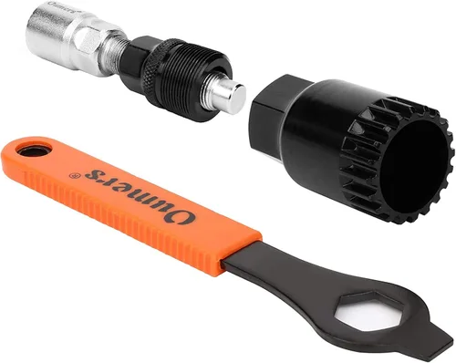 Vista 5 de Oumers Extractor de manivela de bicicleta y removedor de soporte inferior con llave de 0.630 in, herramienta de extracción de bicicletas